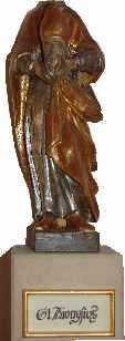 Heiliger Dionysius Sein Namensfest ist der 9. Oktober. Seine Kleidung, der Stab und die Mitra zeigen uns, dass der Heilige ein Bischof war. Dionysius (französisch St.