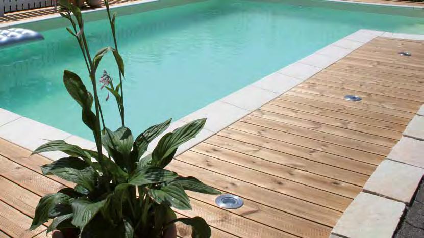 Terrassendiele Thermo-Kiefer Terrassendielen aus Thermo-Holz Thermo-Holz ist die ökologische Alternative zu tropischen Harthölzern.