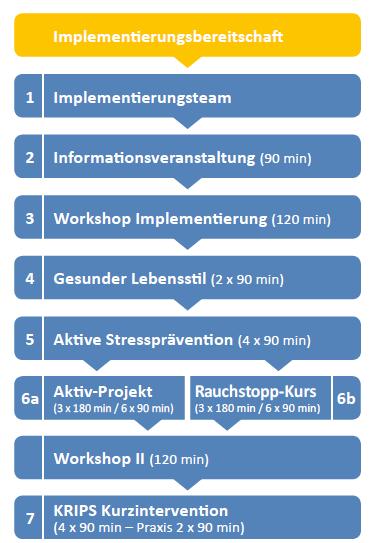 Ablauf Programm astra plus KRIPS Durchführung im zweiten Ausbildungsjahr