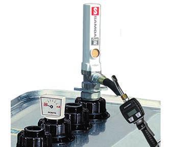 2 DP-T 3:1 Druckluft-Abfüllanlagen für Öle eichfähig 40164 Pumpmatic EZP-T 3:1 EF eichfähiger Elektronik-Handdurchlaufzähler Für das Umfüllen von großen Volumen durch kurze Druckleitungen mit