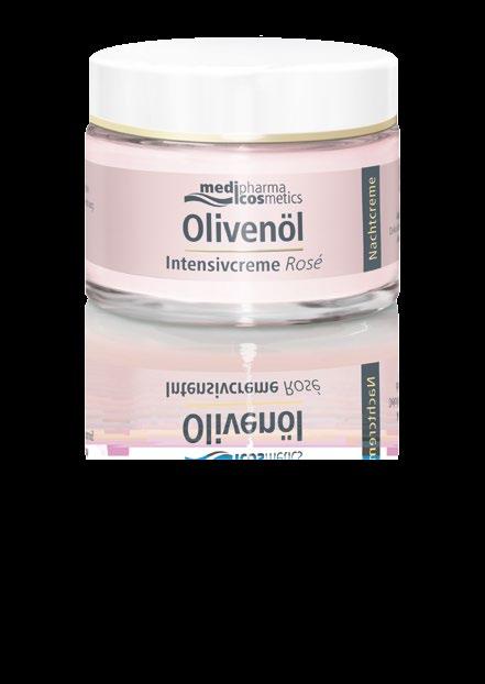 PRESSEINFORMATION NEU von medipharma cosmetics Rosige Aussichten für anspruchsvolle Haut Intensivcreme Rosé für einen frischen, gesunden Teint Olivenöl Intensivcreme Rosé Tages- und Nachtcreme