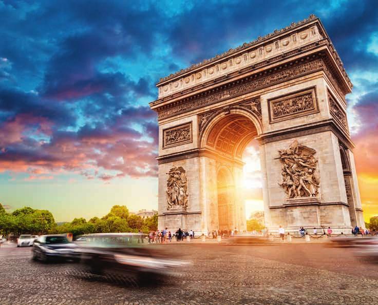 Der Triumphbogen Der berühmte Triumphbogen steht am westlichen Ende der Champs-Élysées in der Mitte des Place Charles de Gaulle, der auch