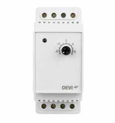 Datenblatt DEVIreg DEVIreg 330 (-10 C bis 10 C) Der DEVIreg 330 ist ein elektronischer Thermostat zur Installation auf einer DIN-Schiene in einem Schaltschrank.
