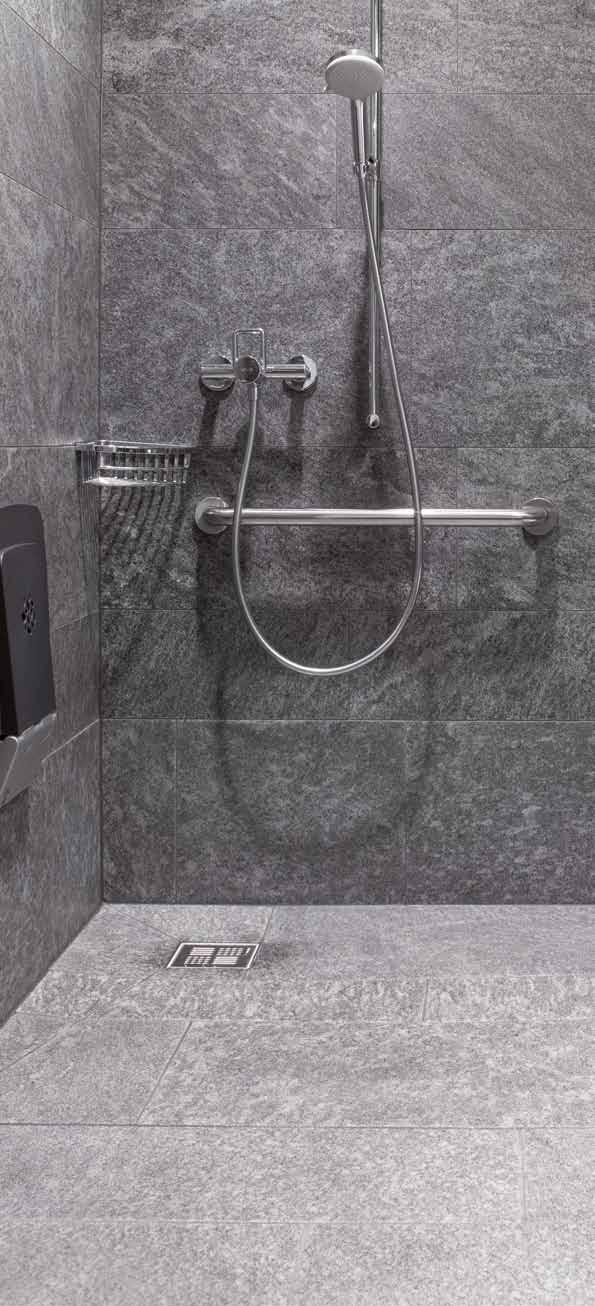 Zusammen mit dem Poresta Schallschutzzubehör konnte das bodenebene Duschsystem auf ganzer Linie überzeugen.