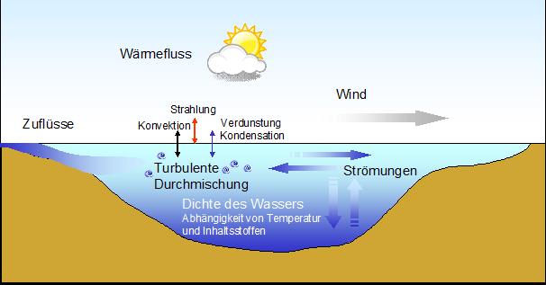 Wärmeflüsse natürlich vs anthropogen Natürlicher Wärmefluss : 35 GW für den gesamten Bodensee Thermische