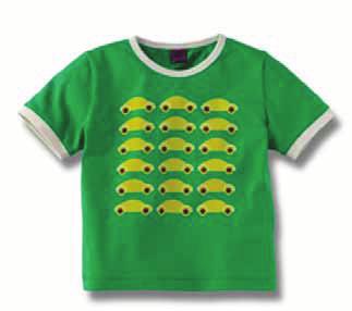 T-Shirt Beetle, Grün, Kinder Jung und frisch: Das trendgerechte Kurzarm-T-Shirt mit Kontrastbündchen an Hals- und Armausschnitt zeigt einen