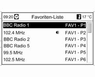 32 Radio Den erforderlichen Sender auswählen. Hinweis Der aktuell empfangene Sender ist durch i gekennzeichnet. Manuelle Abstimmung Beschreibung 3 Sendersuche.