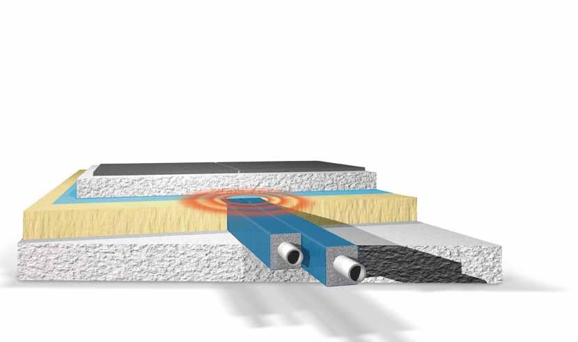 DHS Quadra Die platzsparende Lösung für den Fußbodenaufbau Trittschalldäung Robuste Schutzfolie mit geprägter