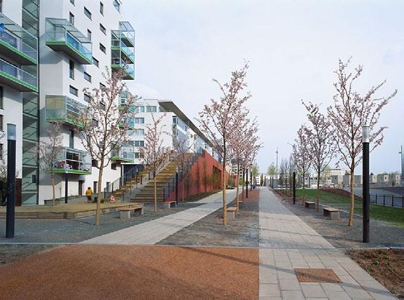 Das lineare Konzept zieht sich durch alle Bereiche des neuen Parks; es bietet Orientierung und prägt den klaren Stil der