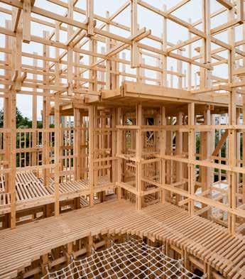 VORZEIGEPROJEKT ETH Lausanne setzt auf Schrauben von Debrunner Acifer Architekturstudenten der ETH Lausanne bauen eine 11 Meter hohe Wohnkonstruktion aus Holz mit Befestigungstechnik von Debrunner