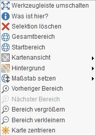 - 61 - Kontextmenü - rechte Maustaste Sie können jederzeit durch Klick mit der rechten Maustaste in die Karte das sogenannte Kontextmenü aufrufen.