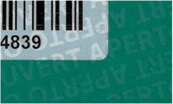 Die Abbildung 1 zeigt die Vorderseite der Verpackung eines ORGA 6141 online mit einem ungeöffneten und unbeschädigten Siegelband.