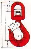 Sika- Ösenhaken Typ OHS rot lackiert mit besonders stabilem & sicherem Verschluss, Sicherheitsverschluss verzinkt Nenn- Tragfähig- b d h l m s t Preis/St. keit in kg per St.