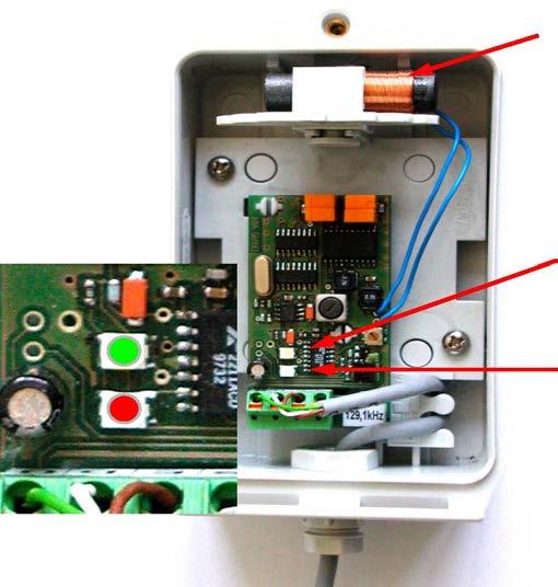 Installation und Einstellung einer abgesetzten Antenne Schritt 1: Verbinden der abgesetzten Antenne mit dem Stecker neben dem Antennendrehrad im FRE.