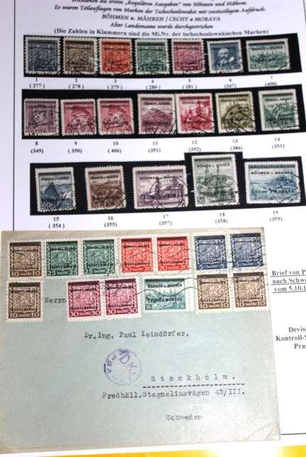 Abfolge der Briefmarken: 1.