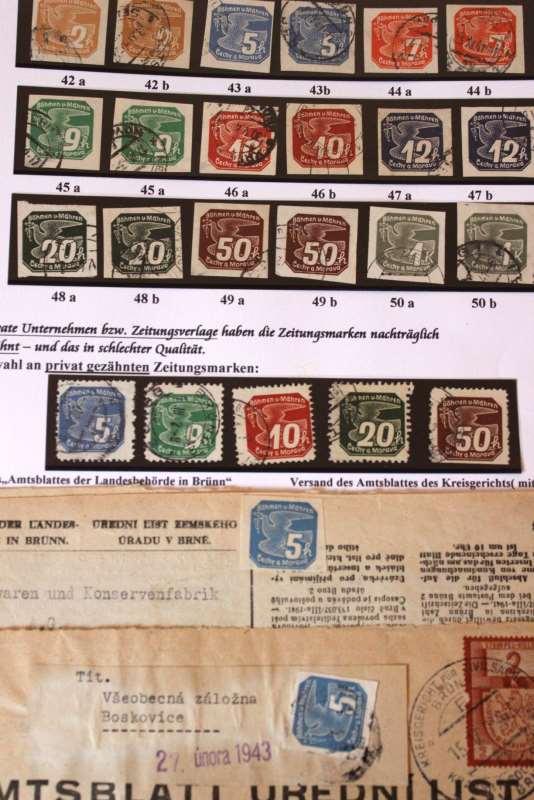 5.3. Privatzähnungen: Bei den Zeitungsmarken Mi.Nr. 42-50, bei der Freimarke Mi.Nr. 51 und einige Zeitungsmarken Mi.Nr. 117-125 ( wie 42-50 allerdings Deutsches Reich ).