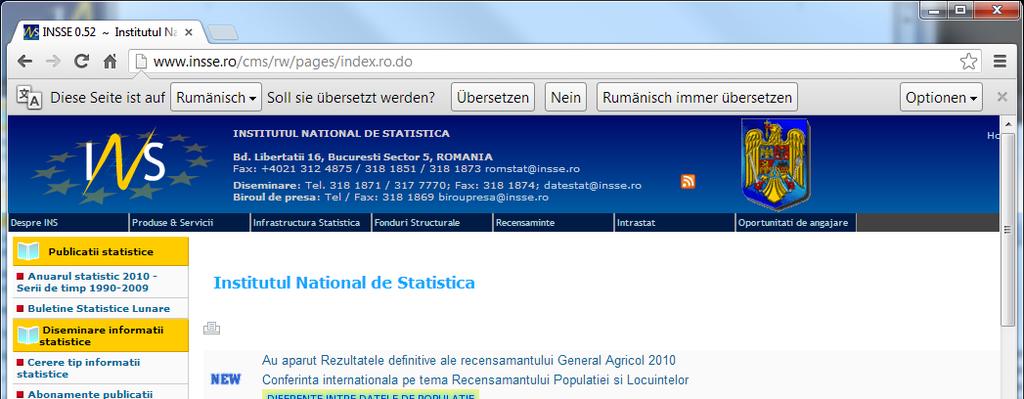 Geodaten Thematische VEKTORdaten > Sammlung von: - INS «Institutul National de Statistica» www.insse.