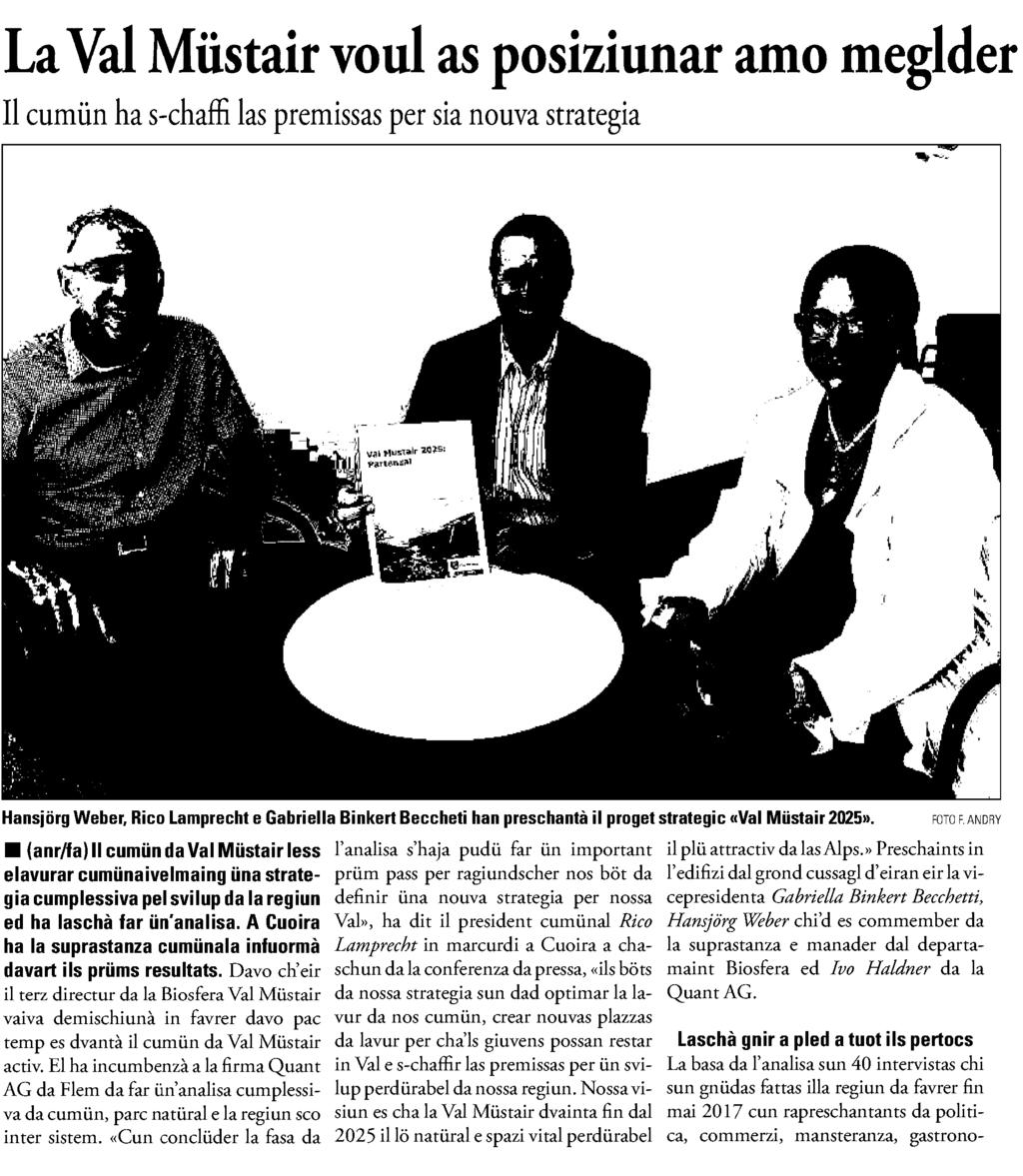 Bericht Seite: 15/27 La Quotidiana 7007 Cuira 081/ 255 57 10 www.laquotidiana.