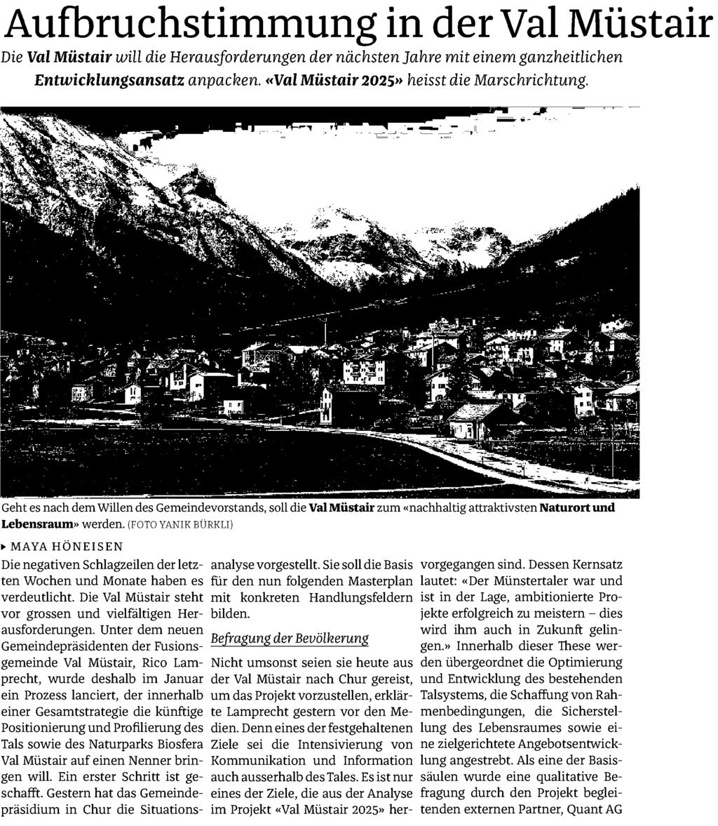 Bericht Seite: 5/27 Bündner Tagblatt 7007 Chur 081/ 255 50 50 www.suedostschweiz.