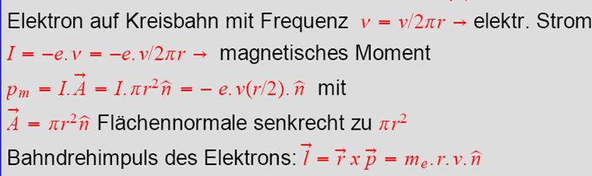 Bahnmagnetismus (klassisches Modell) f f f=1/t Wim