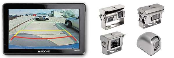 Die wichtigsten Funktionen des TRUCKMATE S8000 Pro: Parkmarkierungen für angeschlossene Rückfahrkameras Anschluss für Rückfahrkameras (bis zu 4 Kameras über Splitterbox)