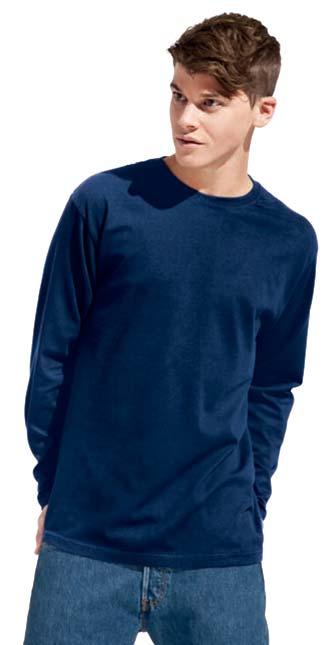 Langarm Rollkragen T-Shirt, Interlock, 100 % Baumwolle, 220 g/m 2, S XL. T-Shirts Ts. Longsleeves.