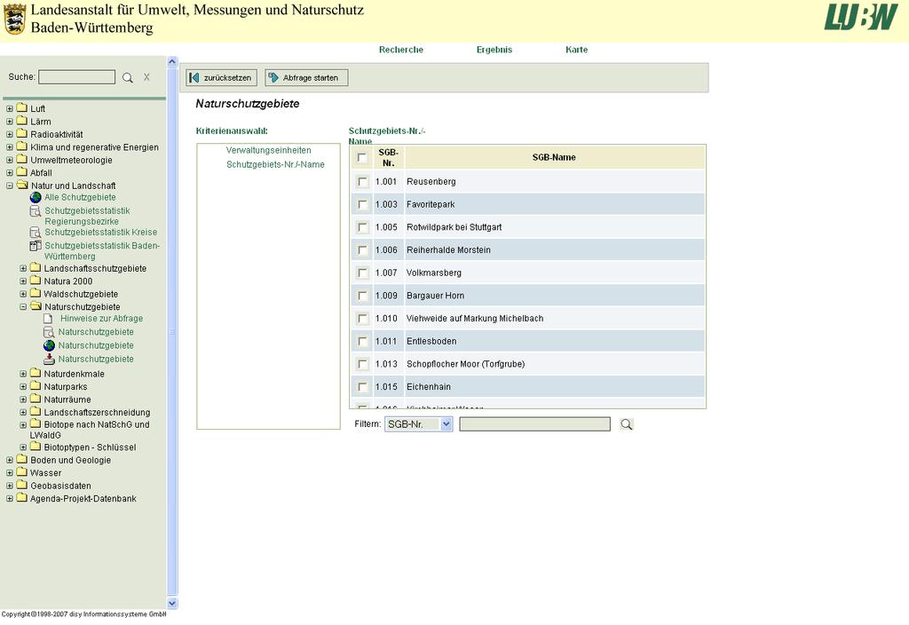 möglich Datenselektion durch den Benutzer erforderlich