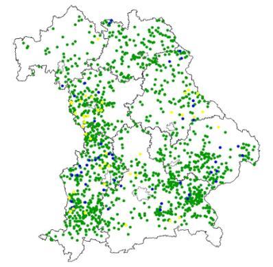 Biogasanlagen in Bayern Branchenzahlen Biogas (Ende 2011) Anzahl der Anlagen Installierte Leistung Deutschland 7 100 2 780