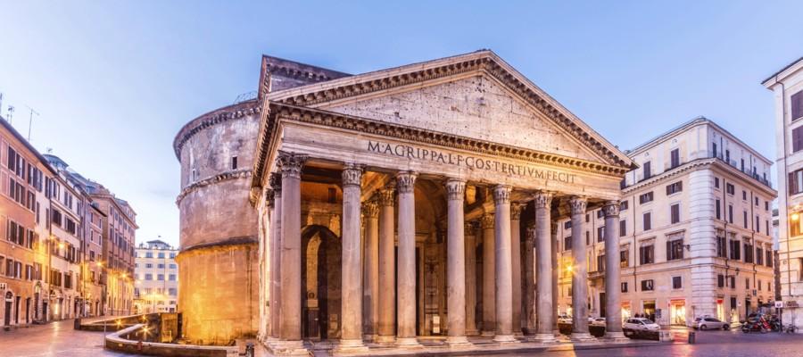 berühren. Sein Einfluss auf die Architektur ist groß: So nennt man noch heute ein Gebäude, in denen bedeutende Persönlichkeiten bestattet werden, ein Pantheon.