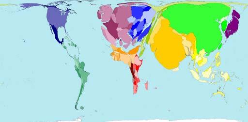 Entwicklung der Weltbevölkerung nach Regionen