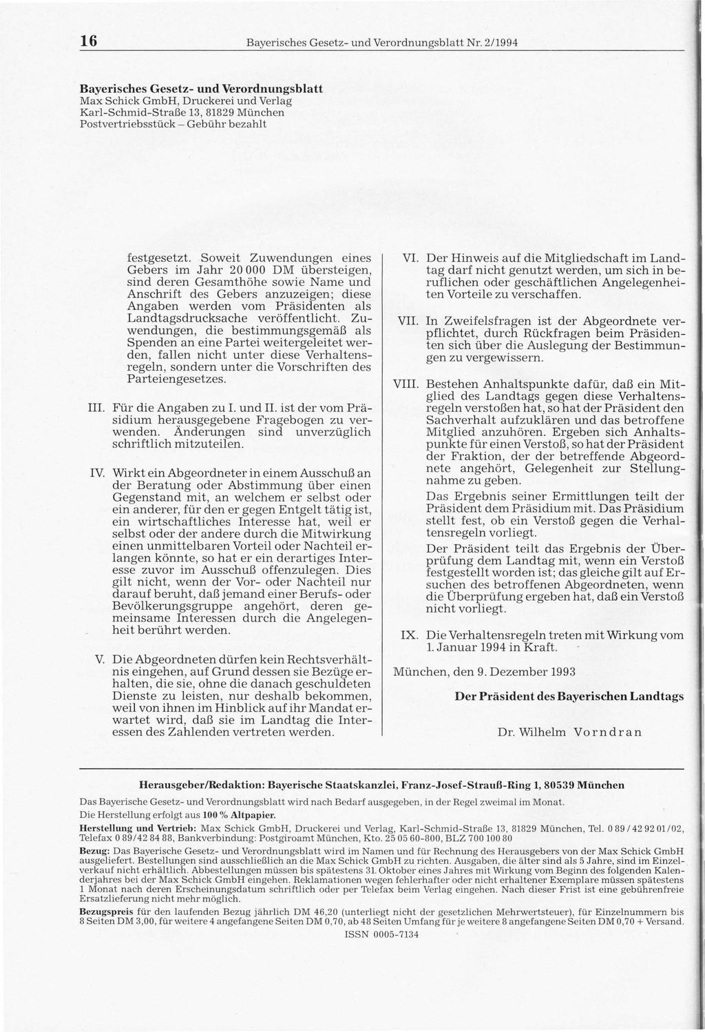 16 Bayerisches Gesetz- und Verordnungs blatt Nr.
