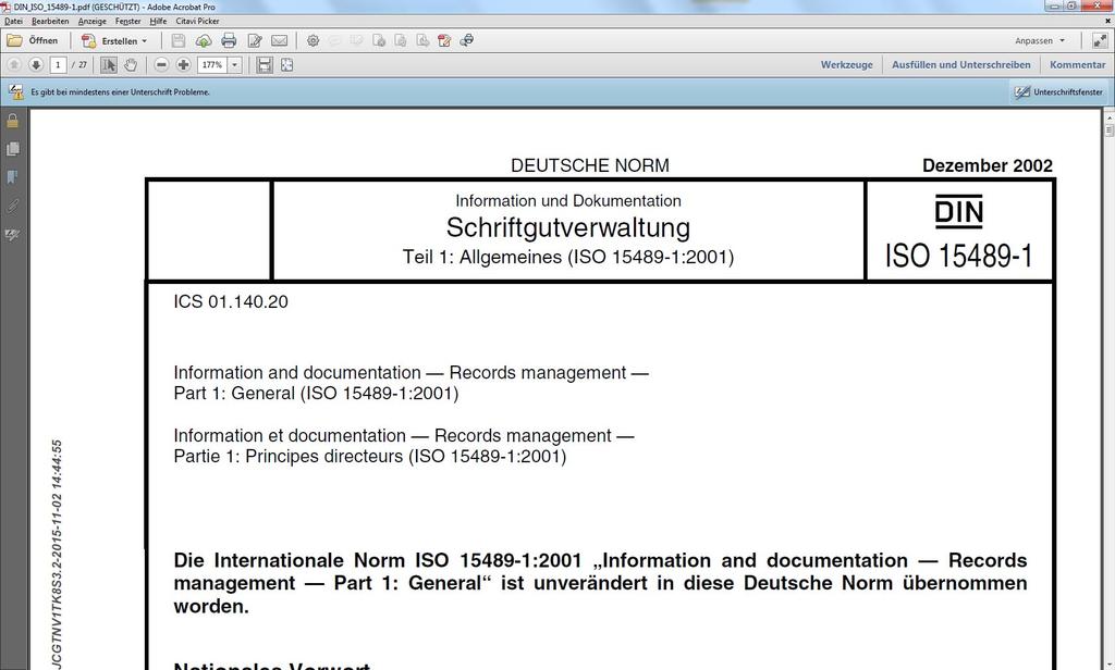 A. Grundsätzliche Rahmenbedingungen DIN ISO