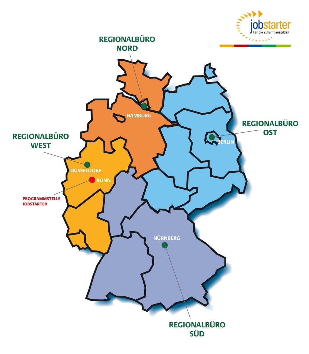 Vier Regionalbüros unterstützen das Programm INBAS Hamburg Schleswig-Holstein Hamburg Bremen Niedersachsen ZWH Düsseldorf Nordrhein-Westfalen