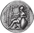 Gemahlin von Septimius Severus 102 Tetradrachme, Antiochia. 16,62 g. Newell SMA 313. Kopf des Antiochos re. / Steh. Athena. f.