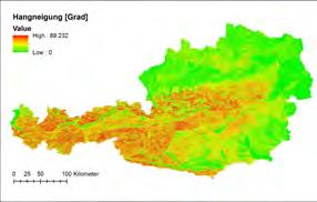 Schneehöhenmodell Dispositionsmodell Hangneigung