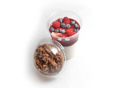 Früchtejoghurt mit Knuspermüsli 350 g JOGHURT, 21% Erdbeeren, 11% Knuspermüsli (VOLLKORN-HAFERFLOCKEN, Zucker, Palmöl, WEIZENMEHL, VOLLKORN-WEIZENFLOCKEN, Kakaomasse, HASELNUSSKERNE, Kakaobutter,