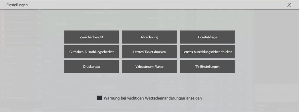 2 Administration des Terminals Der Administrations-Bereich der Terminal-Versionen der CBCX Programme stellt zahlreiche Tools