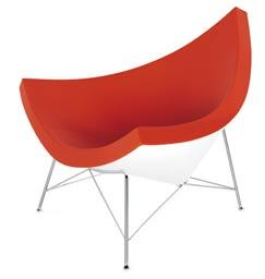 Coconut Chair & Footstool Der Coconut Chair, seit 1988 von Vitra wieder produziert, ist typisch für das Design der