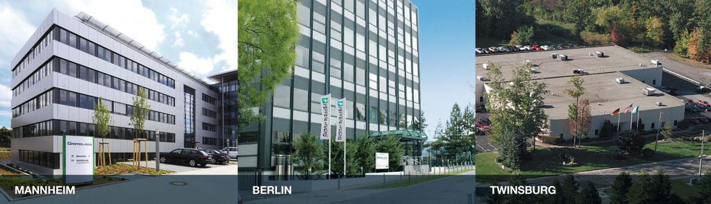 Competence Center Mannheim Stammsitz der Unternehmensgruppe Hauptsitz für Forschung und Entwicklung mit über 1000 Mitarbeitern Berlin