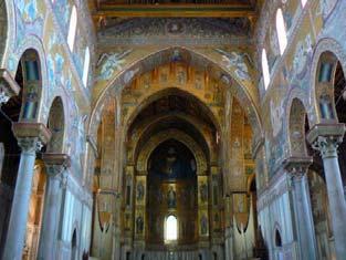 Cappella Palatina im Normannenpalast, die Kirche San Giovanni degli Eremiti und die Kathedrale mit den Gräbern der Normannenkönige