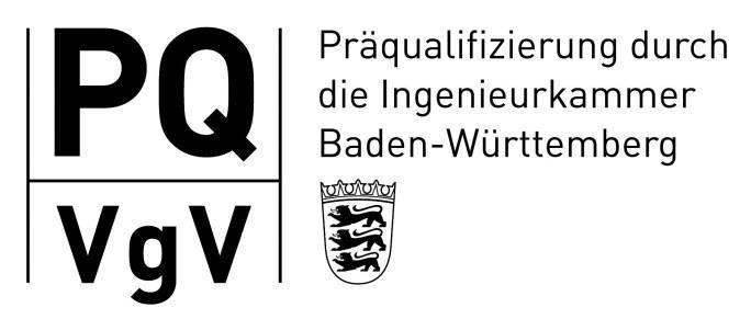 Leitfaden PQ-VgV Leitfaden der Ingenieurkammer Baden-Württemberg für die