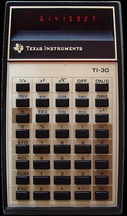 Einzelbeispiele (5a): Texas Instruments TI 30 Quelle:http://upload.wikimedia.