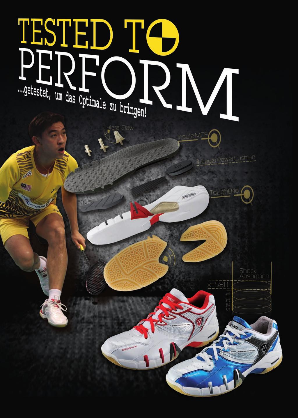 Tan Boon Heong (MAS) SHB-102L (LADIES) YONEX Badminton-Schuhe gehören schon seit Jahren zu den effektivsten Fortbewegungsmitteln auf den Badmintoncourts weltweit.