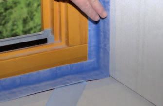Das ideale Klebeband für luftdichte Verklebung von Fensteranschlüssen, Eckverbindungen und an Plattenstößen.