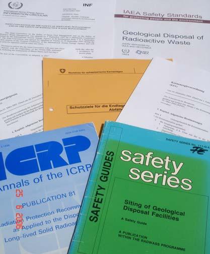 1. Grundsätze und gesetzliche Vorgaben zur Sicherheit geologischer Tiefenlager International anerkannte Prinzipien, Grundsätze und Anforderungen an geologische Tiefenlager (ICRP, IAEA)