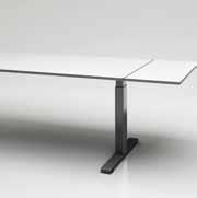 040 plain Seitenanbauelement 40 x 80 cm zu Sitz- / Stehtisch rechteckig Platte weiss Träger Zubehör zu Sitz- /