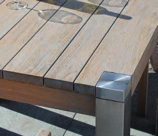 Kissen & Polster Tisch SERRY - Robinienholz grau lasiert - Oberfläche