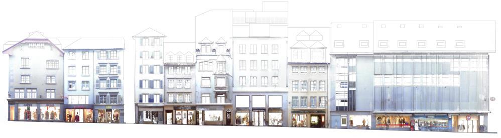 Projektentwicklung Farbige Fassadenpläne mit 3D-Stadtmodell ergänzen Planteam S AG