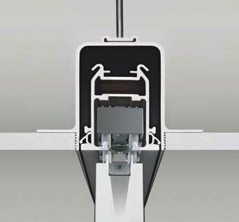 Garantito per carichi di 100 kg per metro lineare 1 Sliding rail with patented telescopic adjusting profile.
