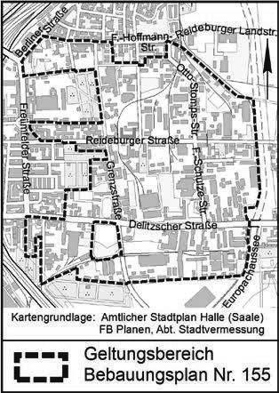 Seite 10 AMTSBLATT der Stadt Halle (Saale) 30. August 2017 Redaktion Öffentliche Bekanntmachungen Bekanntmachung Bebauungsplan Nr.